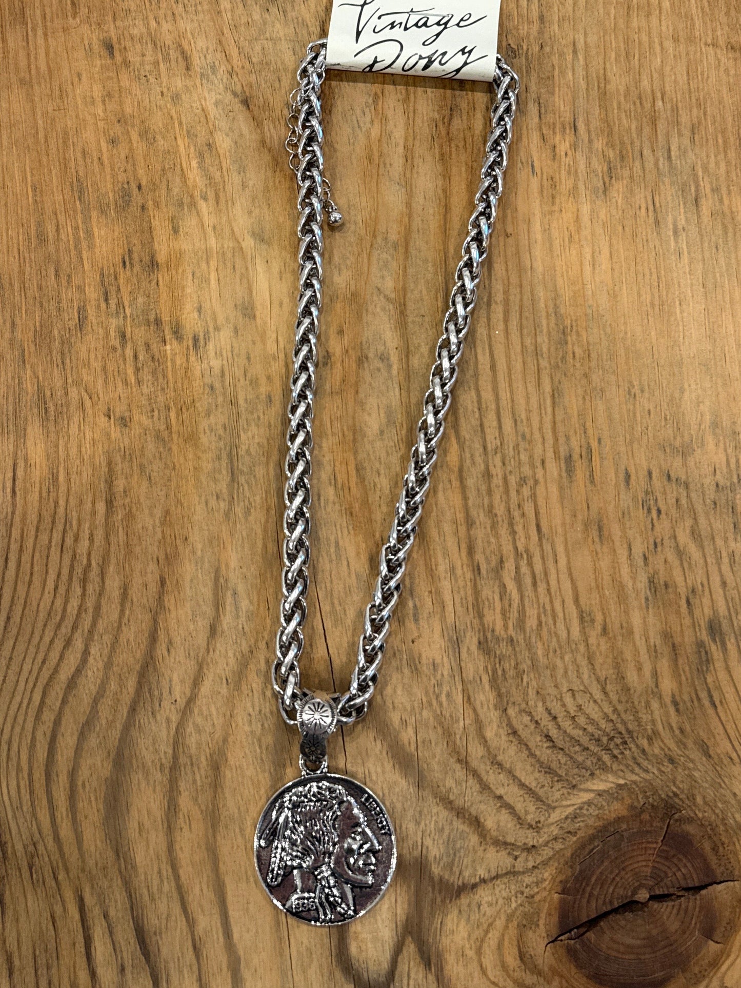 Silver Chief/Buffalo necklace