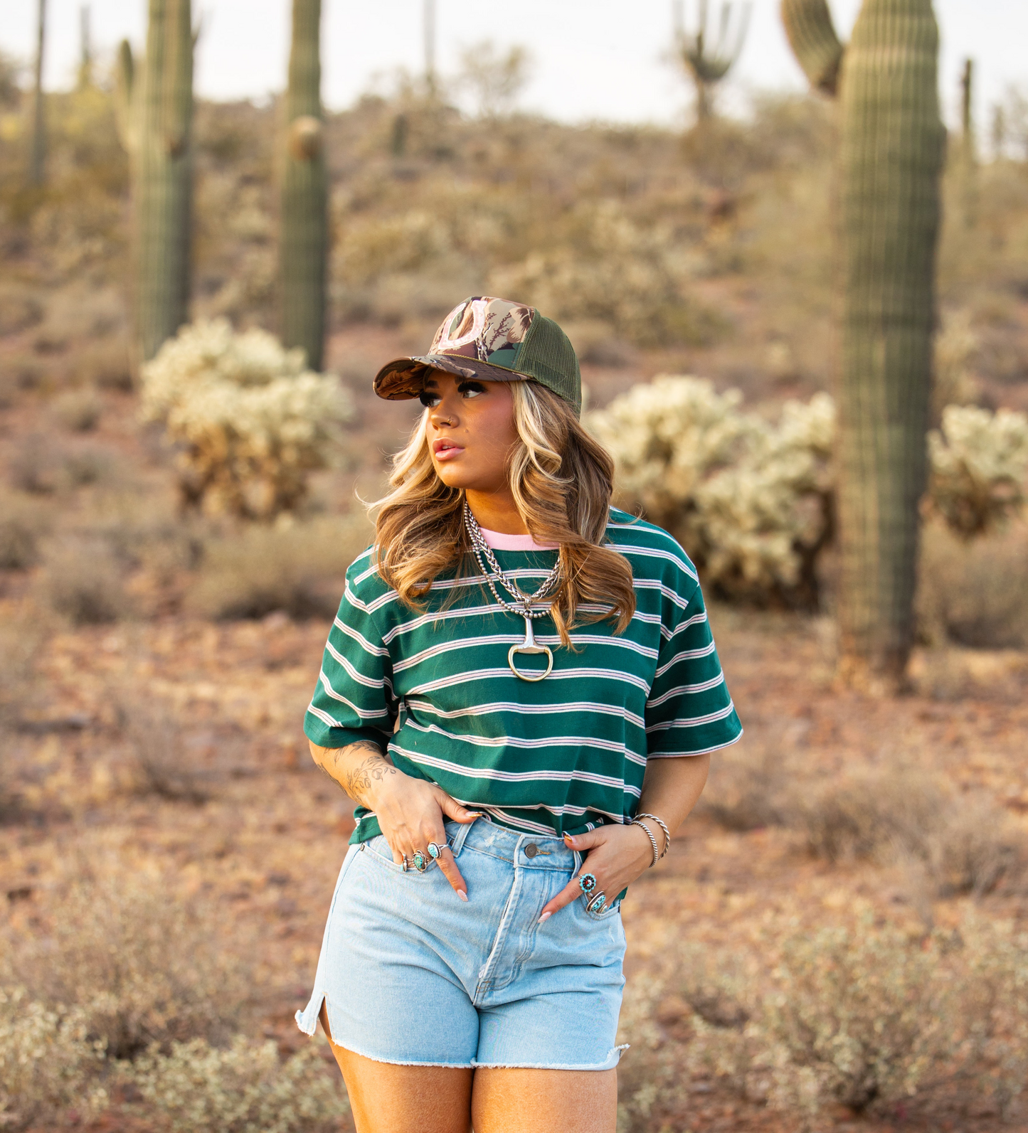 Green Striped Shirt