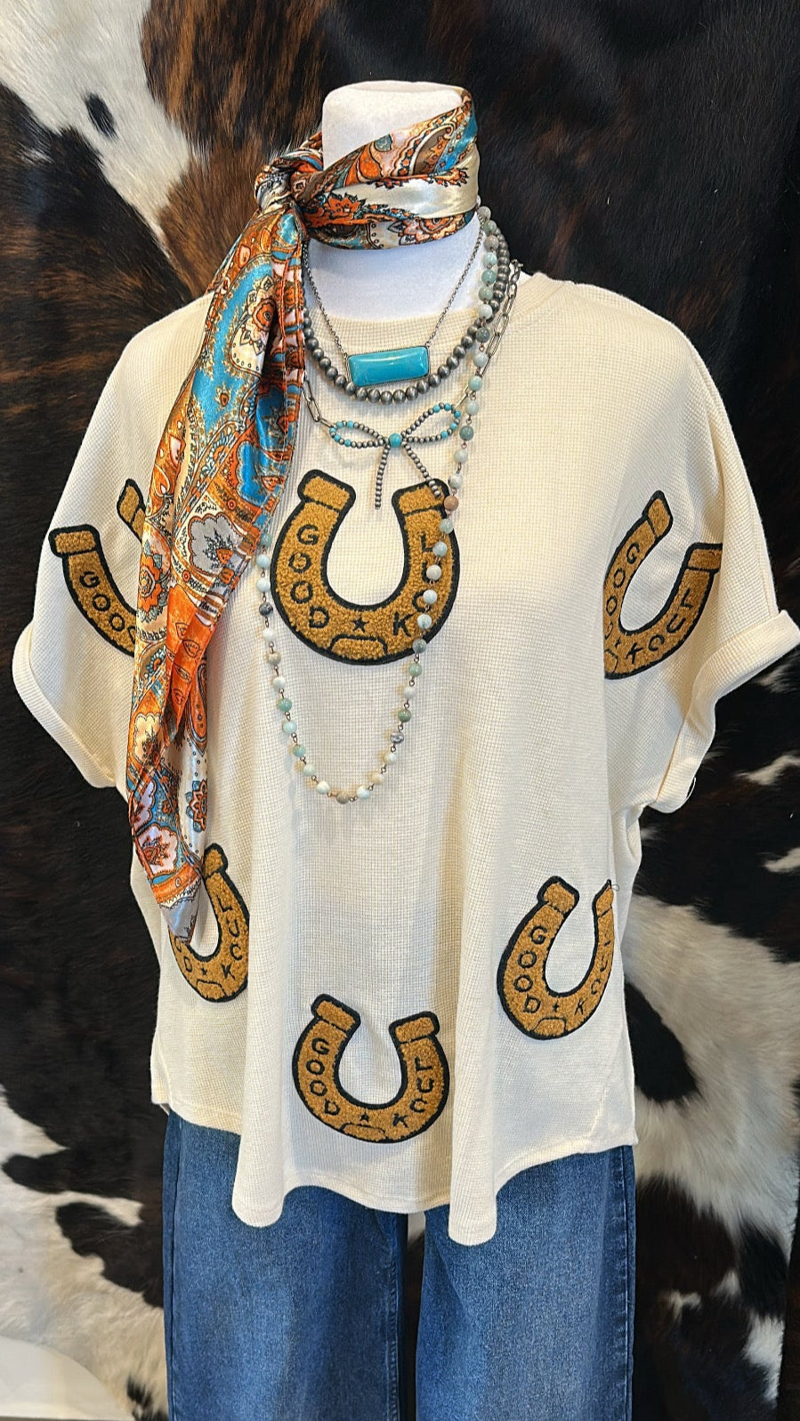 Good Luck Chenille Patch Top