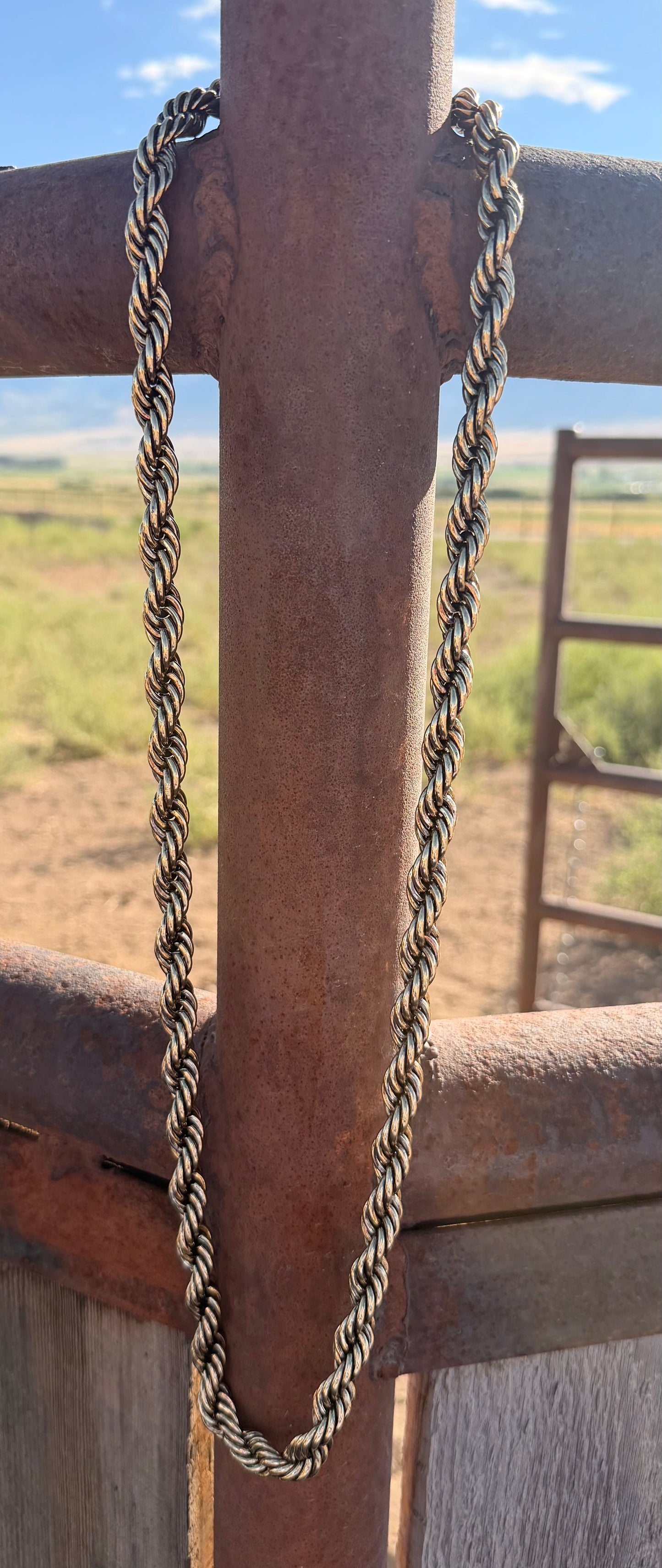 Gold Brass Rope Layering Chain