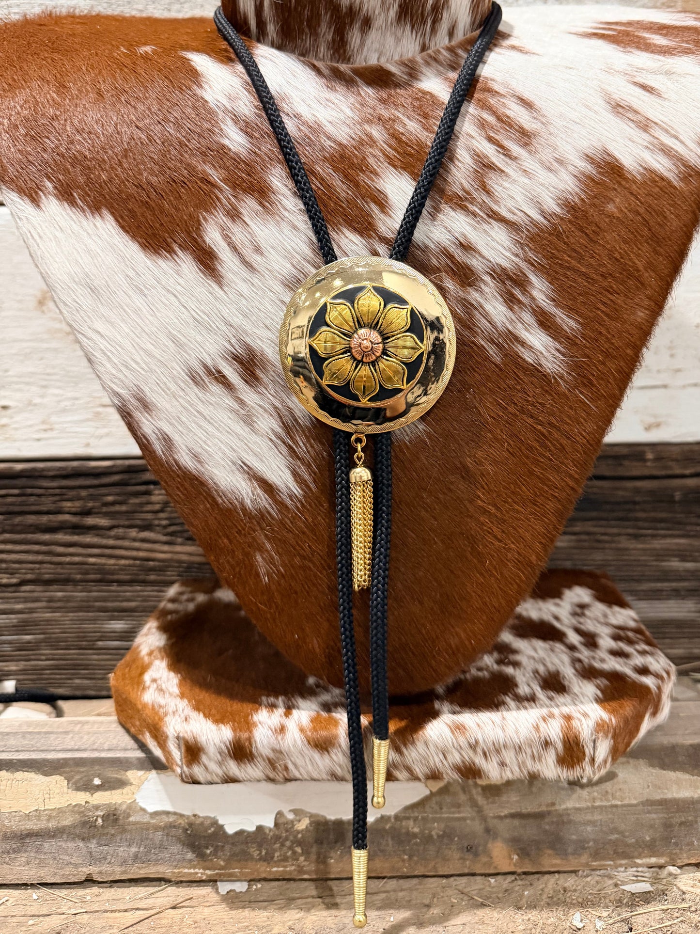 Gold Vintage Concho Bolo