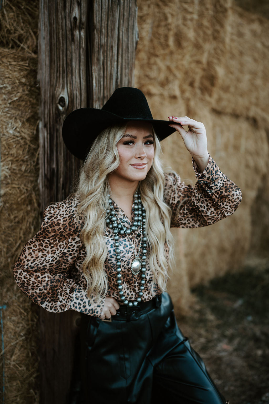 Leopard Button Up Top