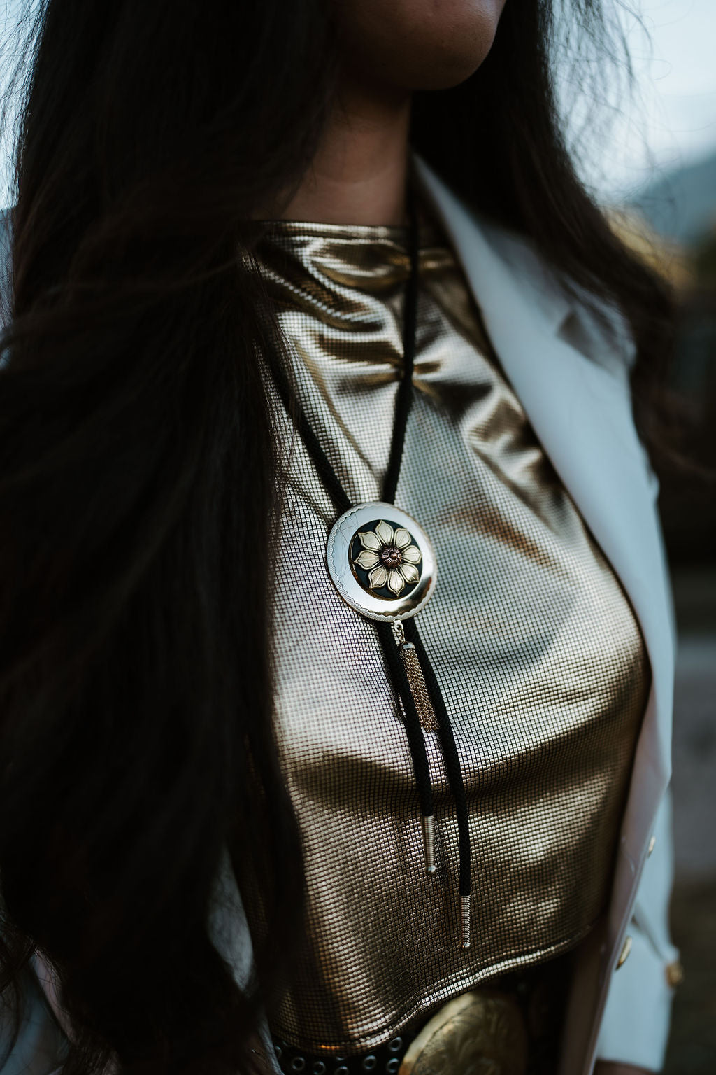 Gold Vintage Concho Bolo