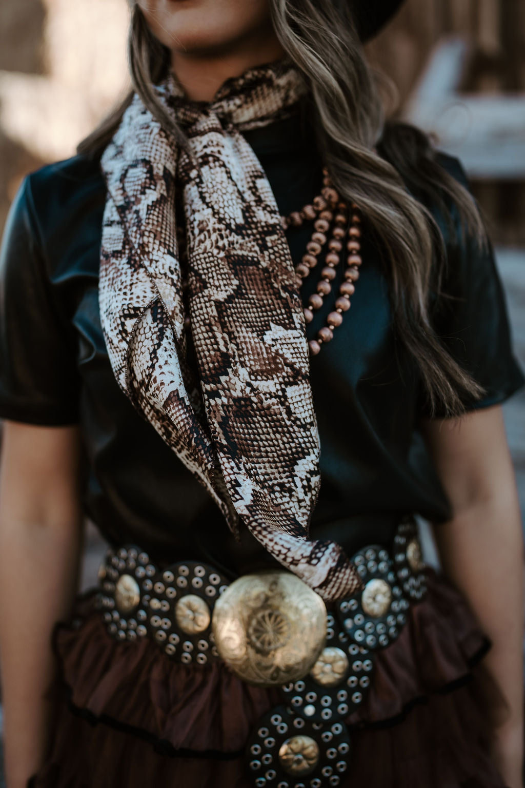 Black Faux Leather Top