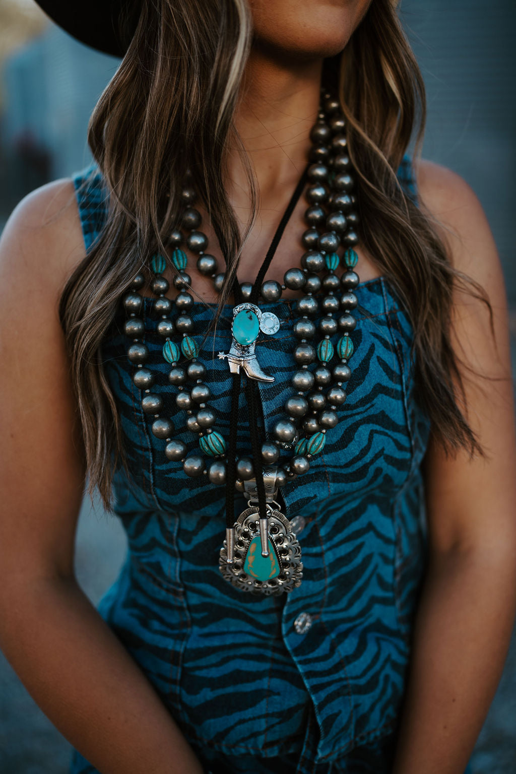 Turquoise Cowboy Boot Bolo
