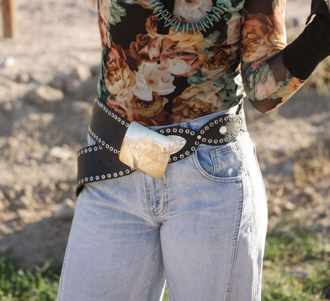 Black Concho Belt