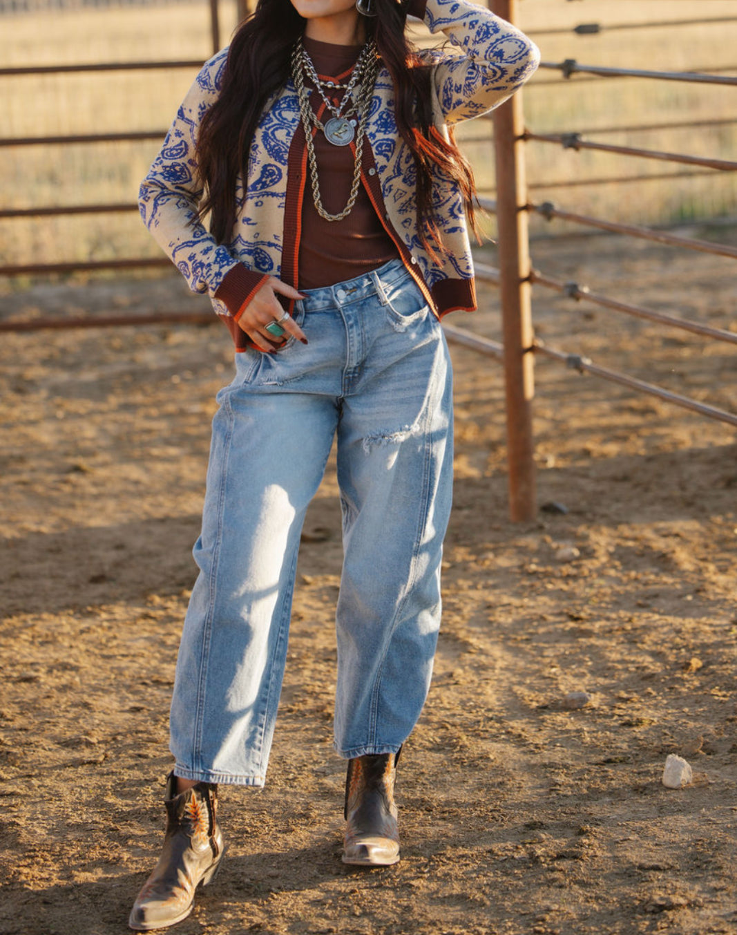 The Prairie Paisley Knit Top