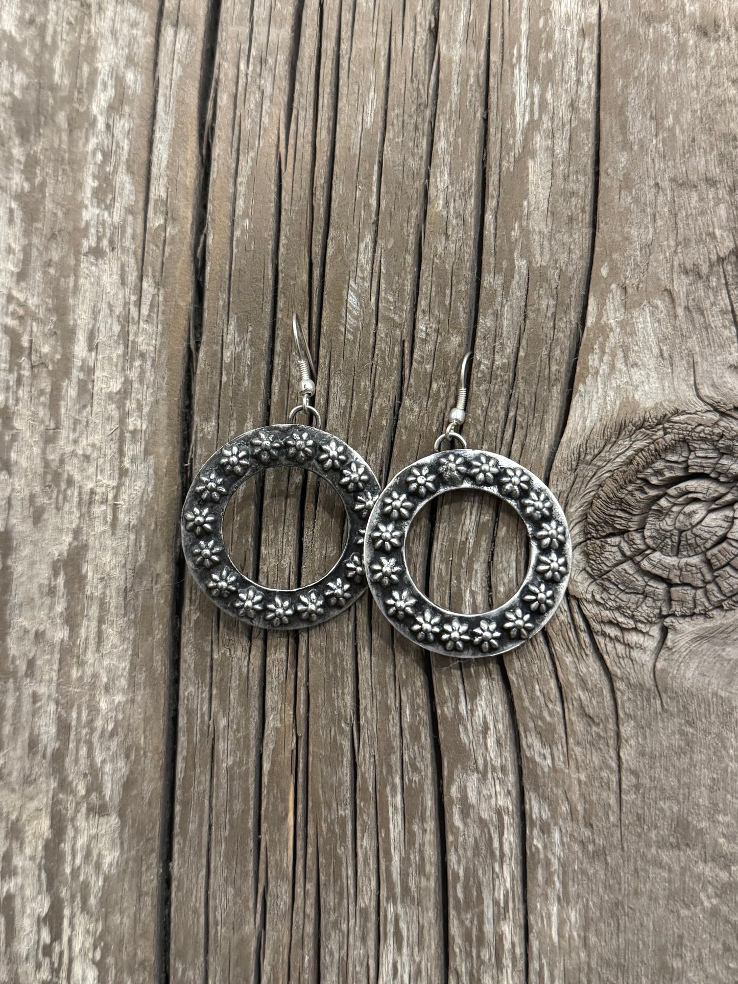 Silver Circle Earrings
