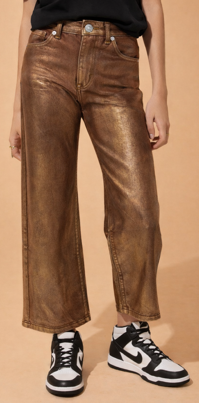 Gold Metallic Jean