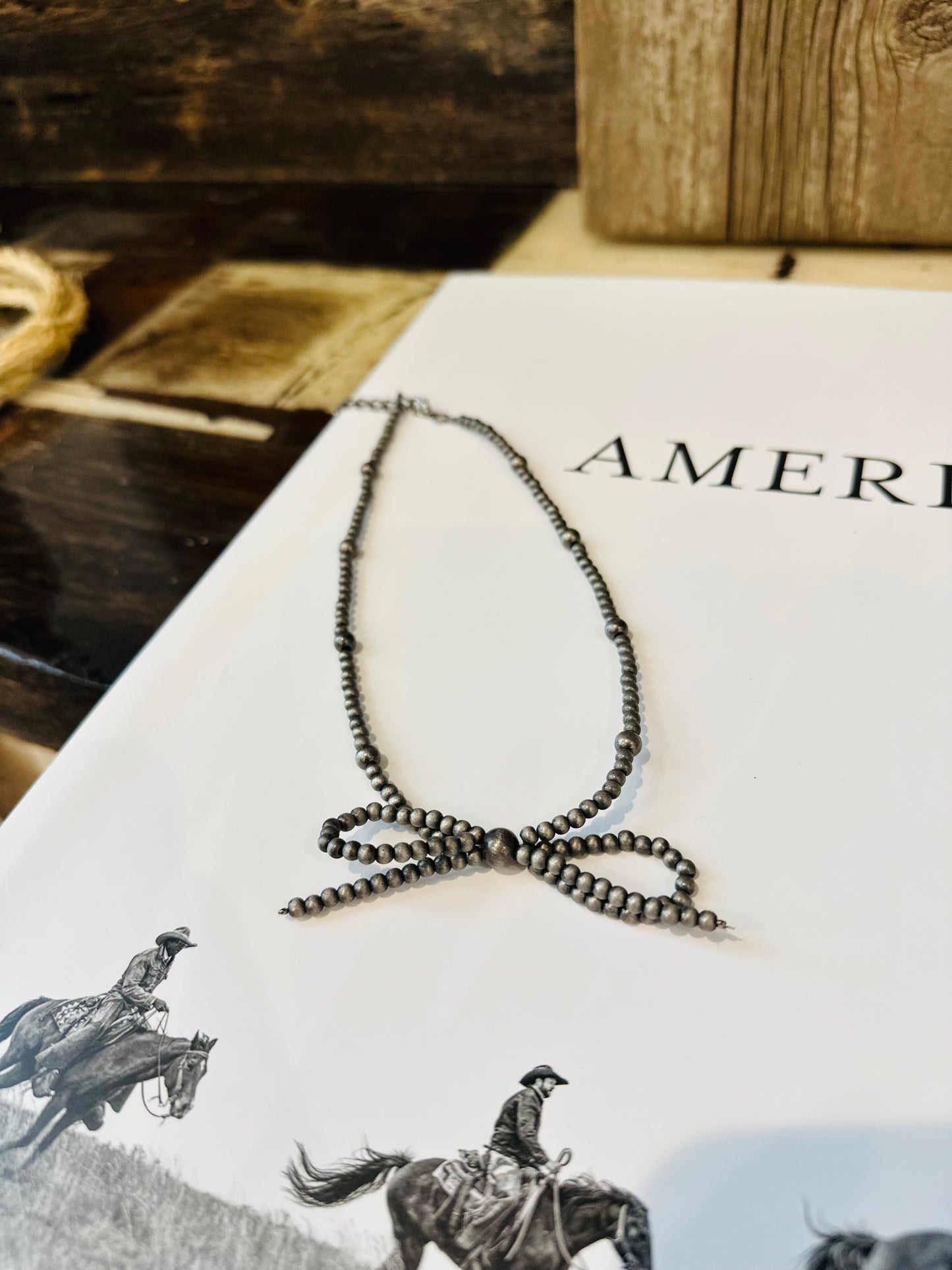 Navajo Pearl Bow Necklace