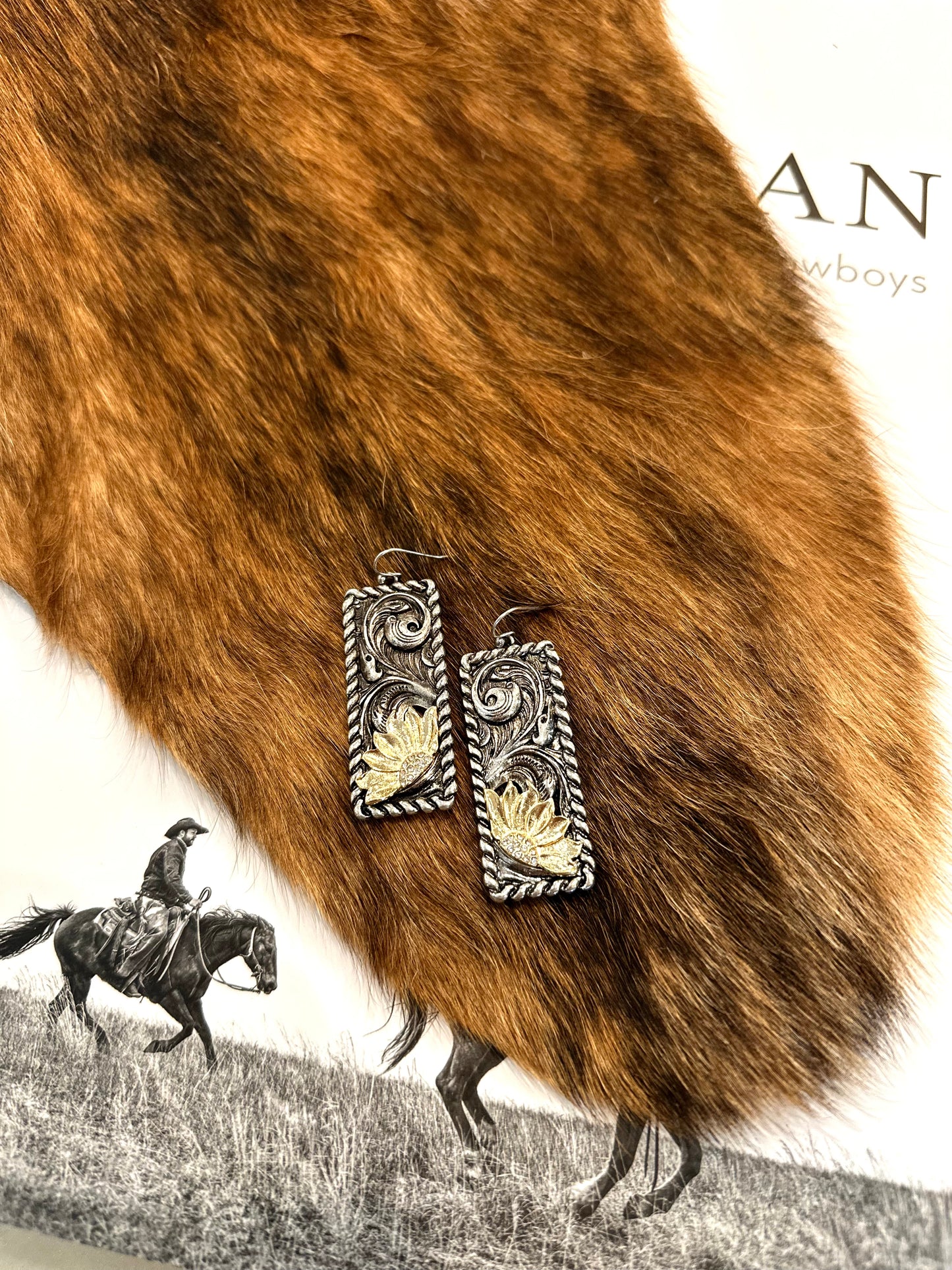 Silver Tooled Earrings