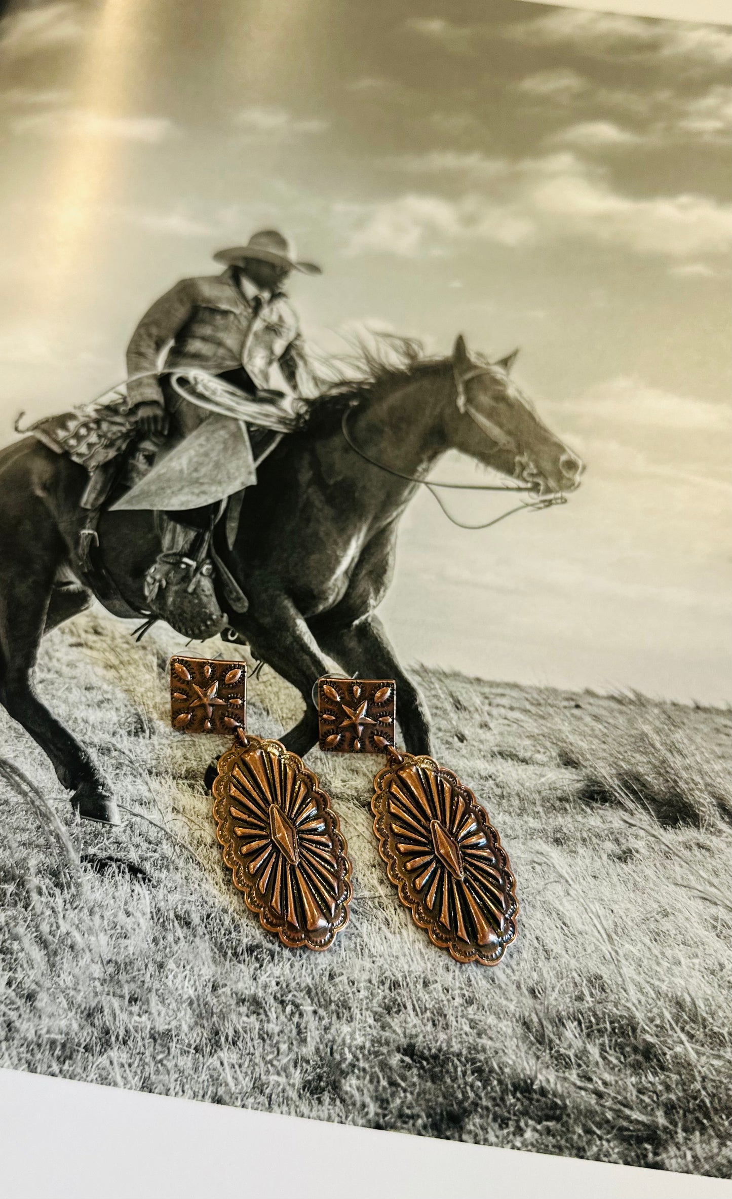 Copper Dangle Earrings