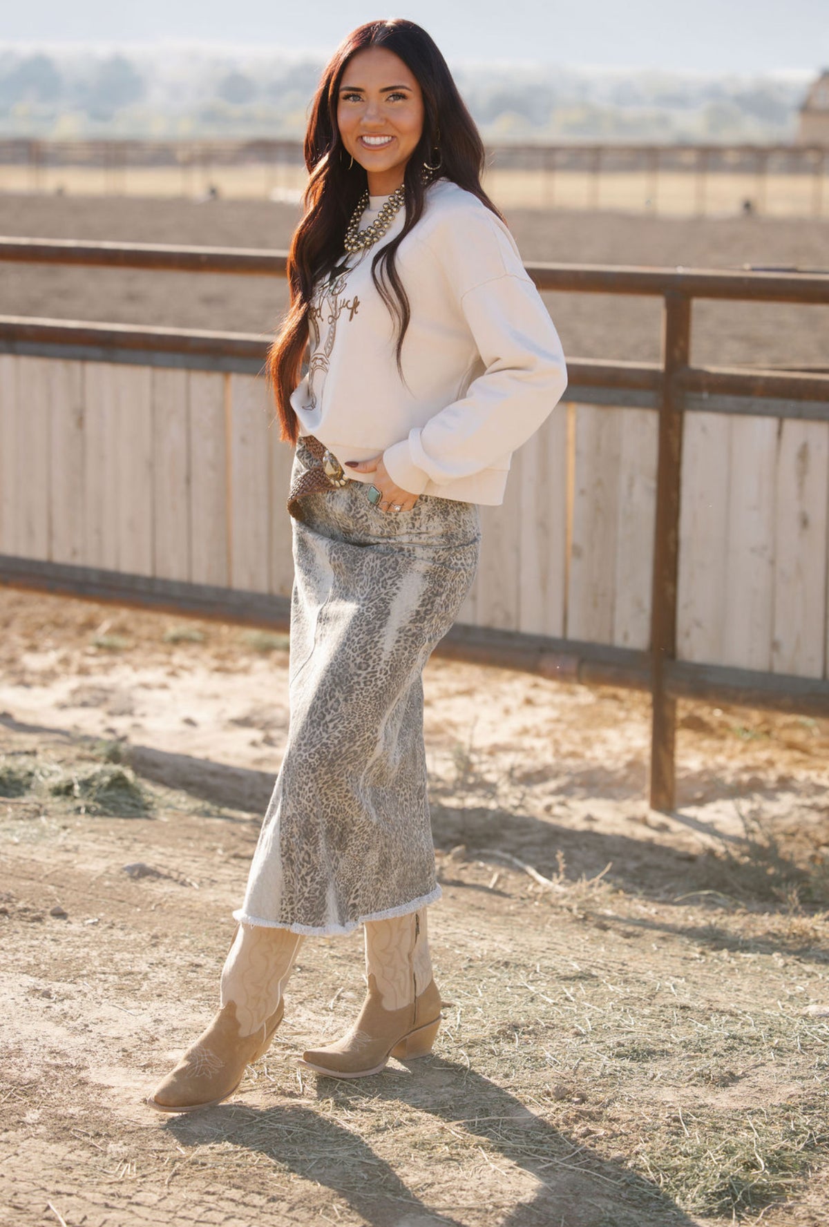The LaLa Leoapard Maxi Skirt