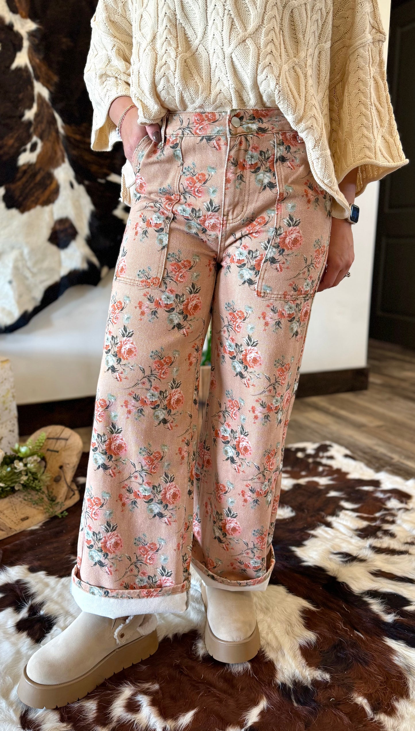 Vintage Floral Jean