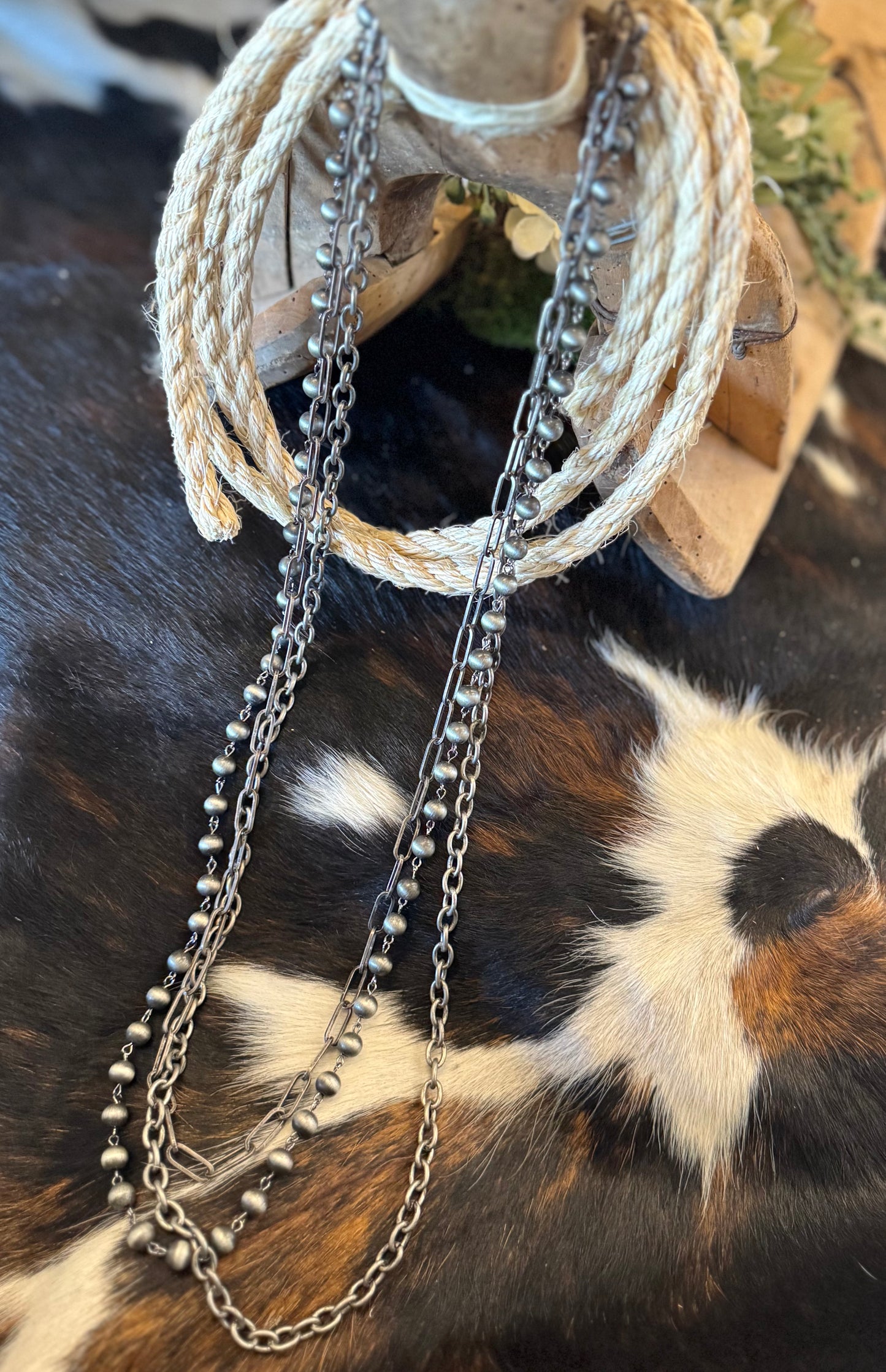 Silver Multi Strand Necklace