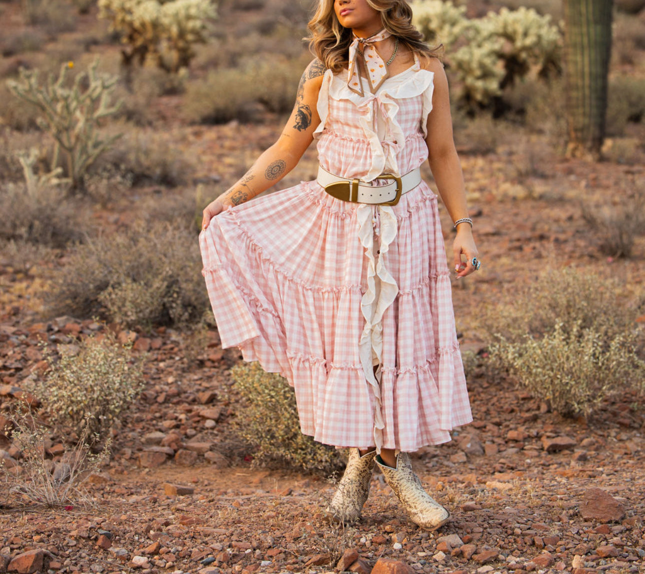Baby Pink Gingham Dress