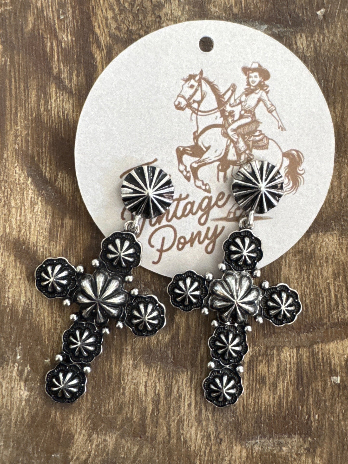 Silver Cross Earrings