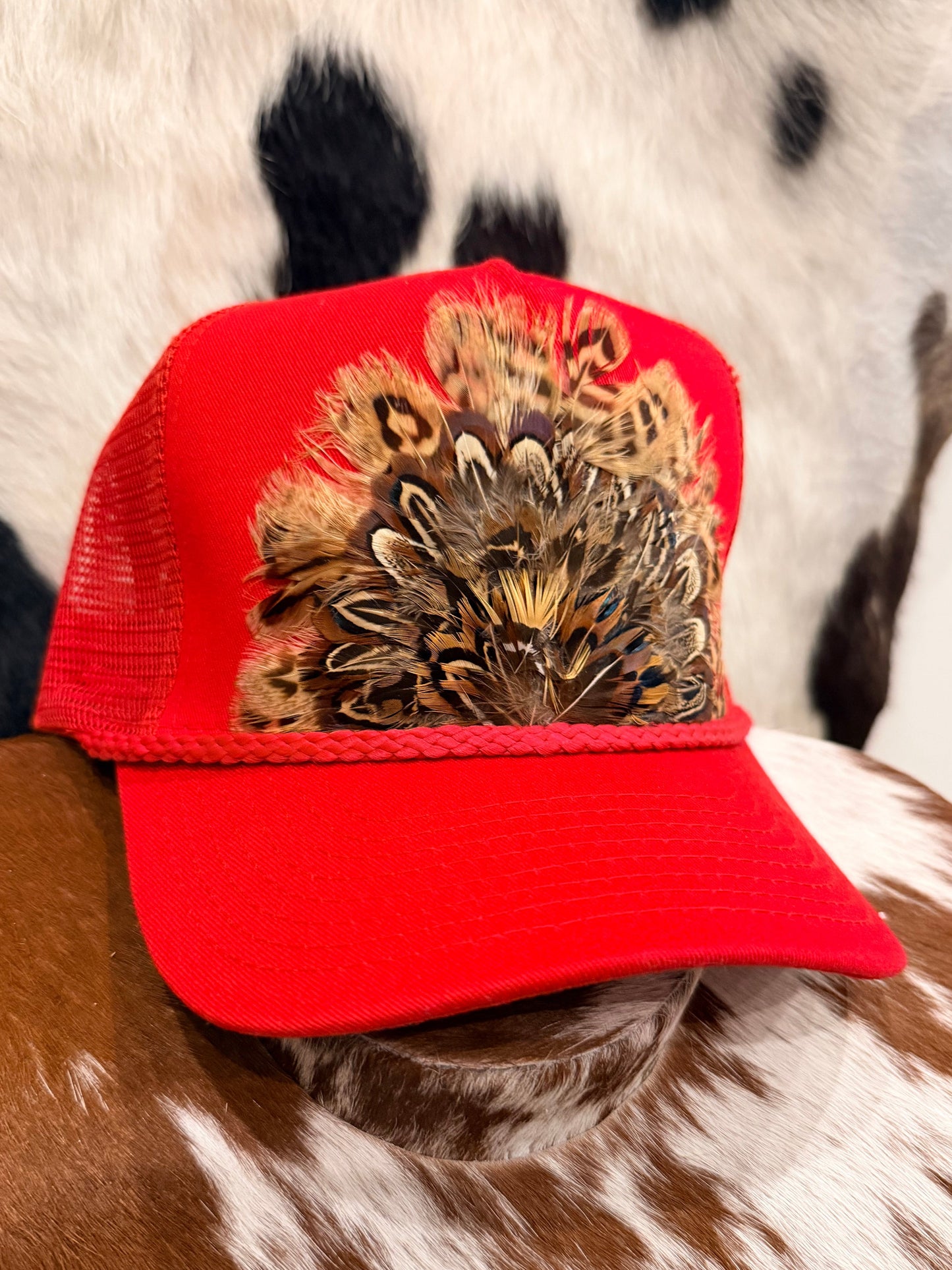 Red Feather Hat