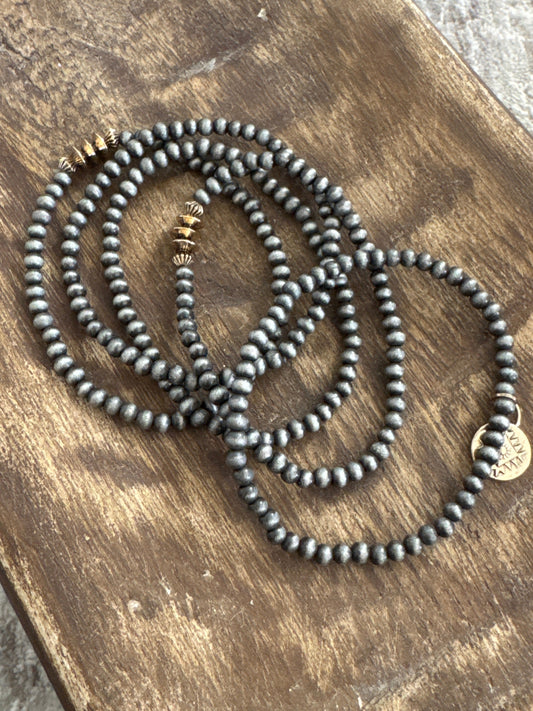 Silver & Gold Bead Bracelet