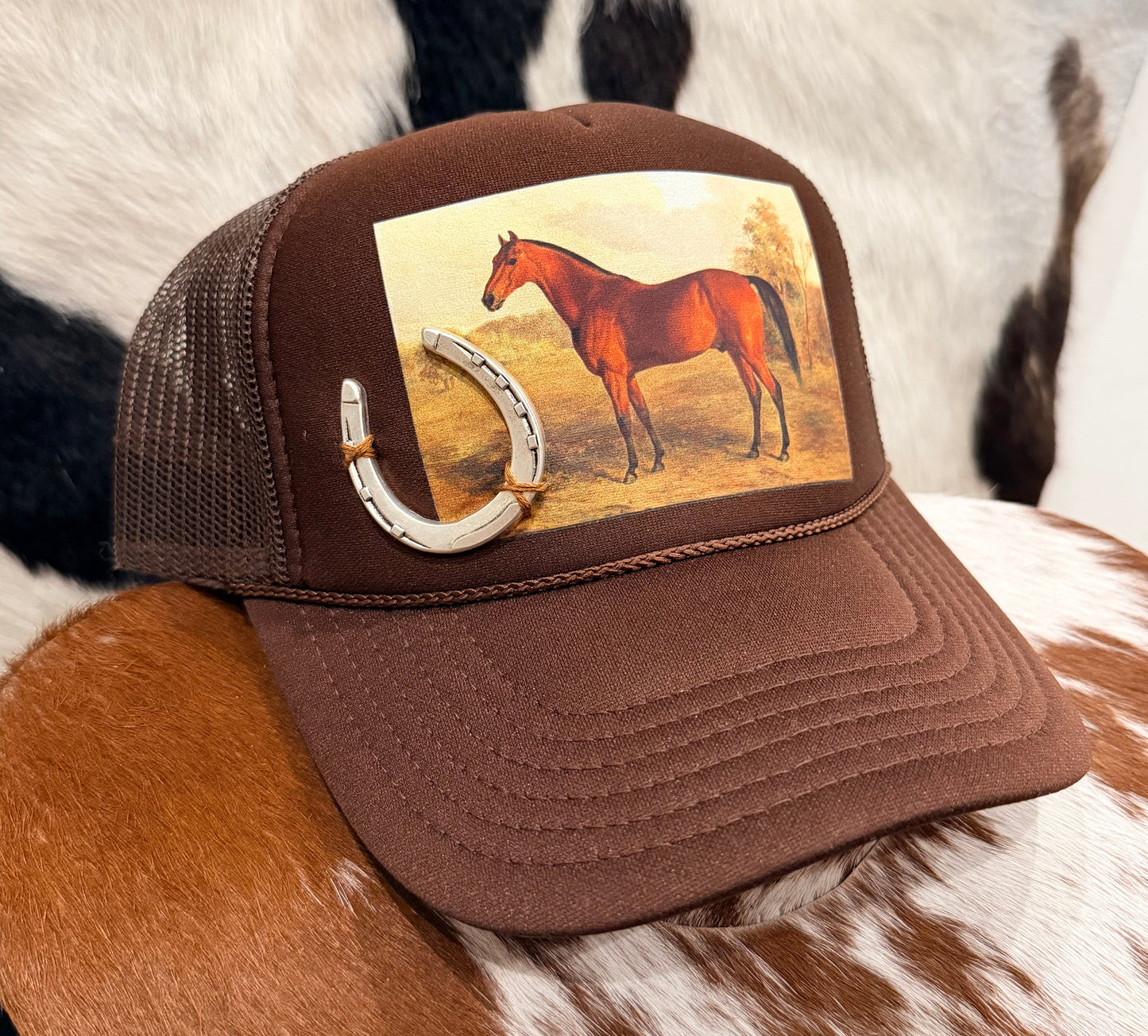 Brown Horse / Horseshoe Hat