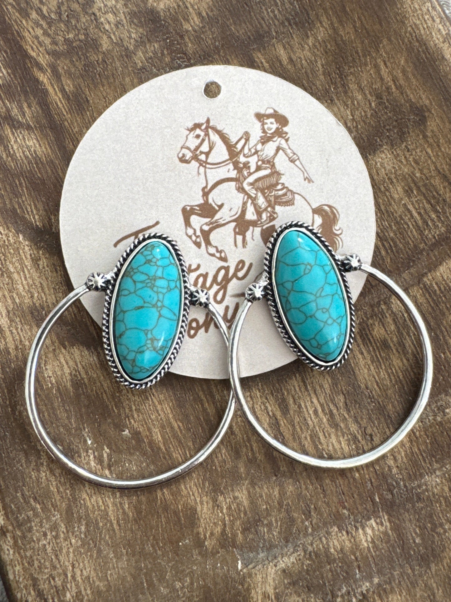 Turquoise Hoop Earring