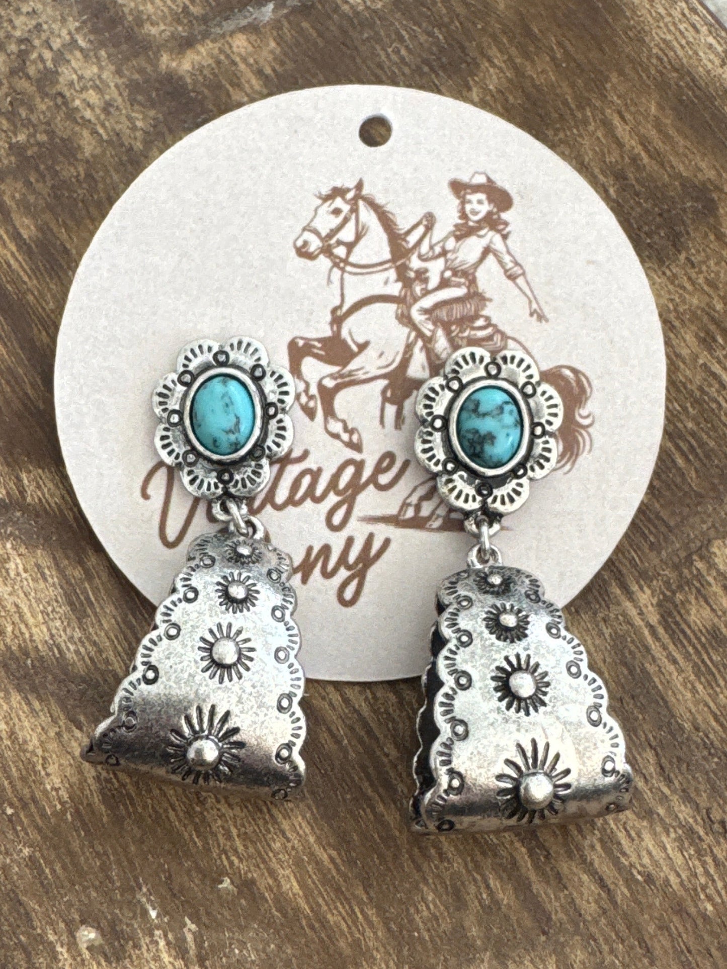 Turquoise Stirrup Earring