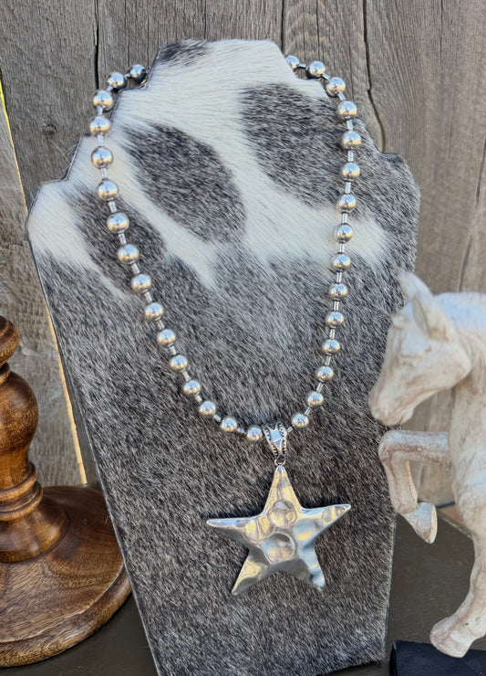 Star on Ball Chain Necklace