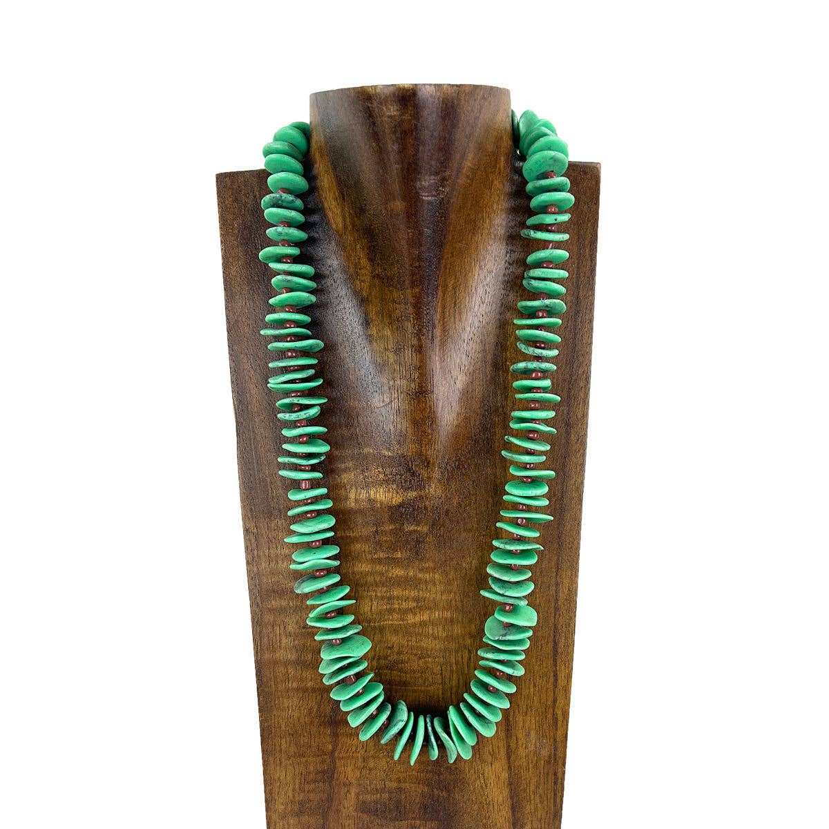 Light green Flat Stone Necklace
