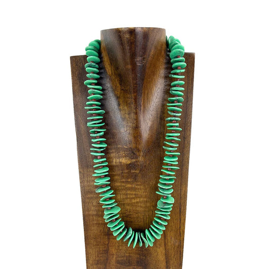 Light green Flat Stone Necklace
