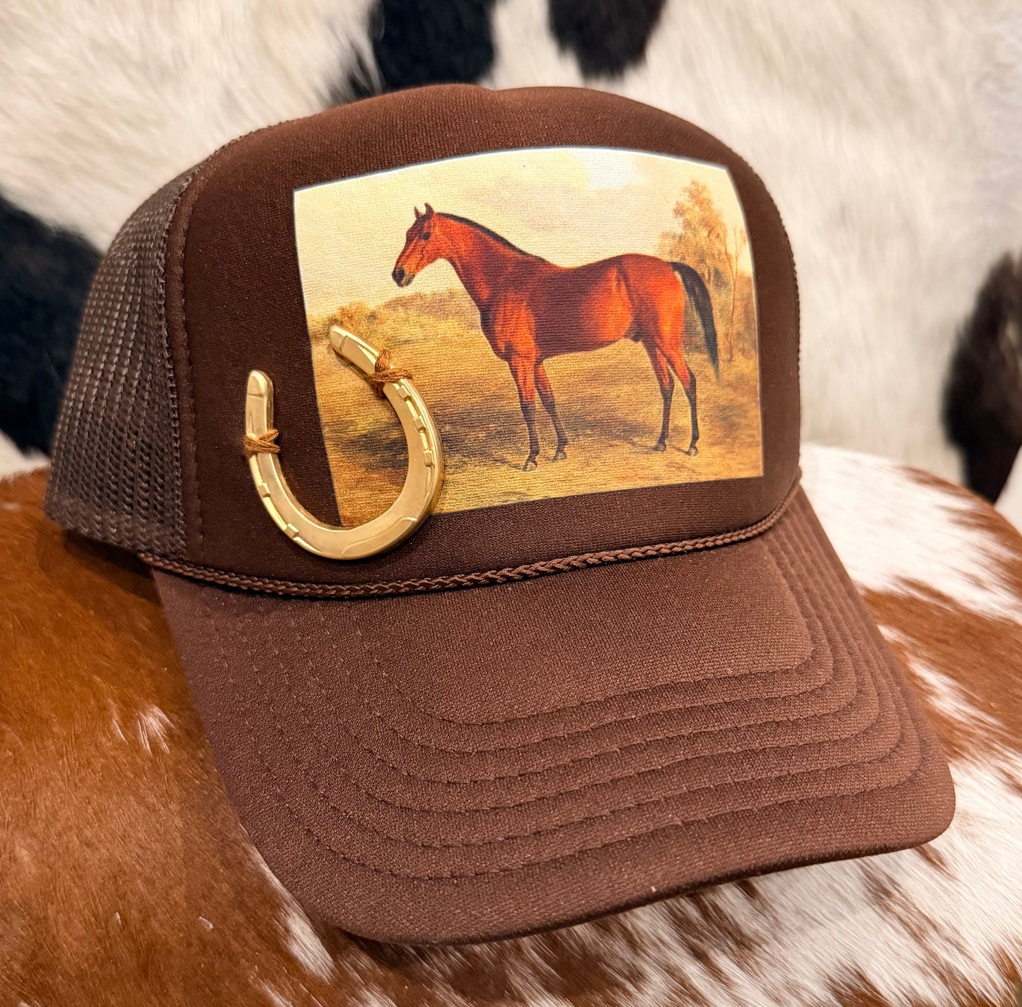 Brown Horse / Horseshoe Hat