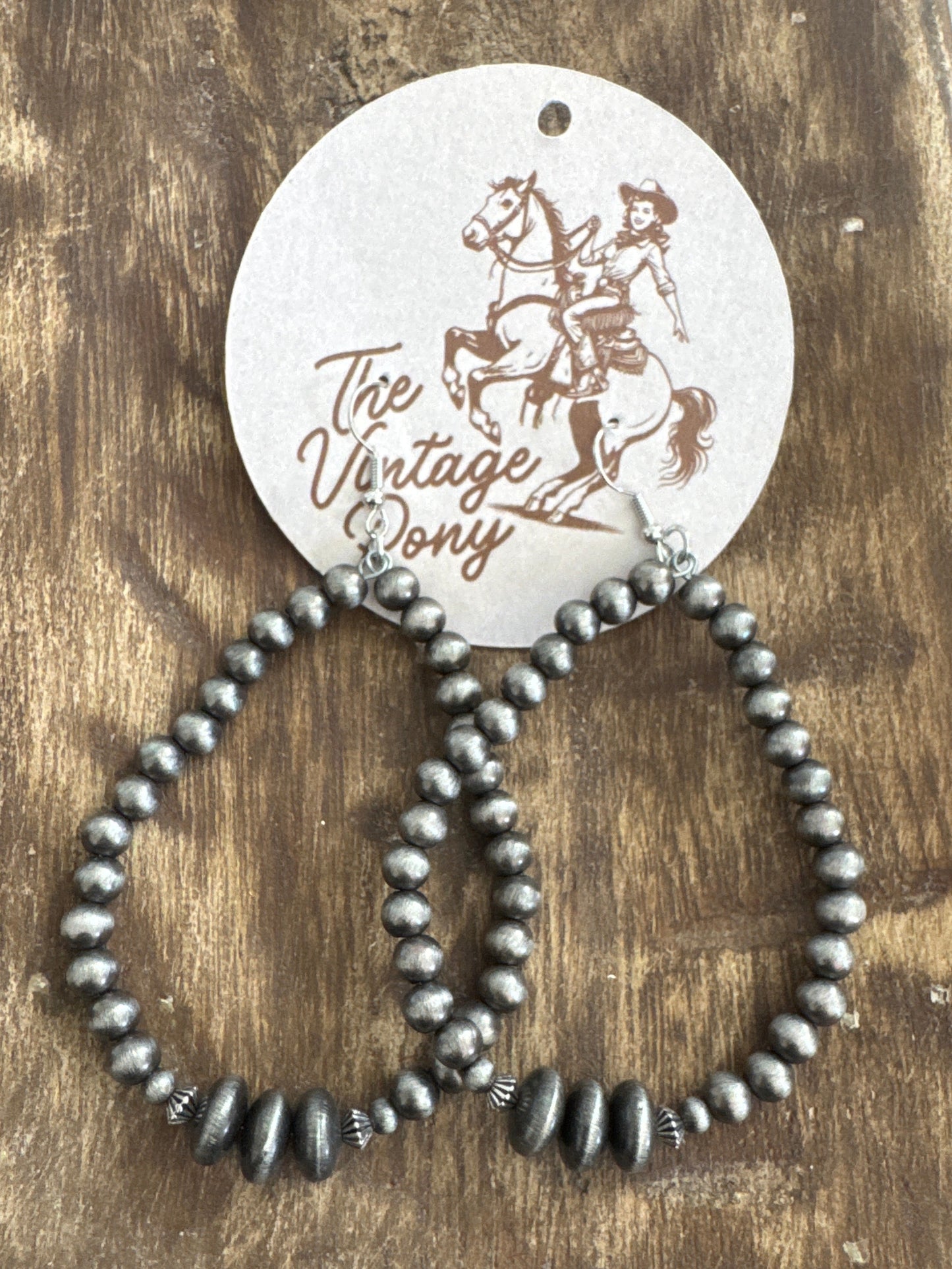 Faux Navajo Dangle Hoop