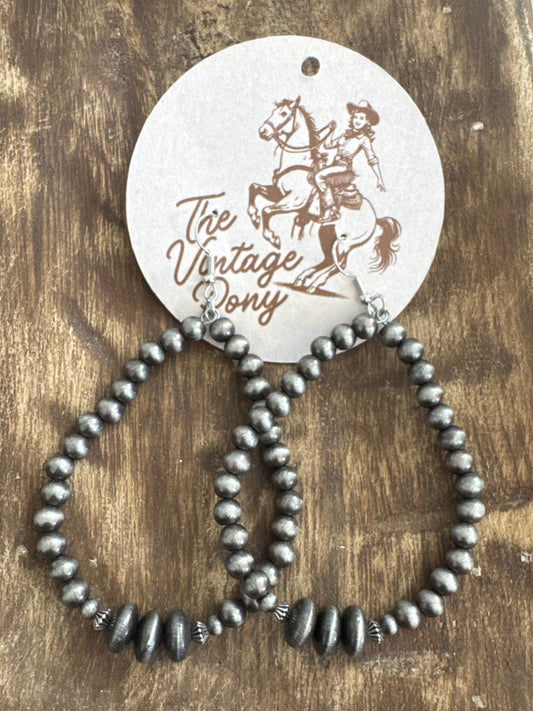 Faux Navajo Dangle Hoop