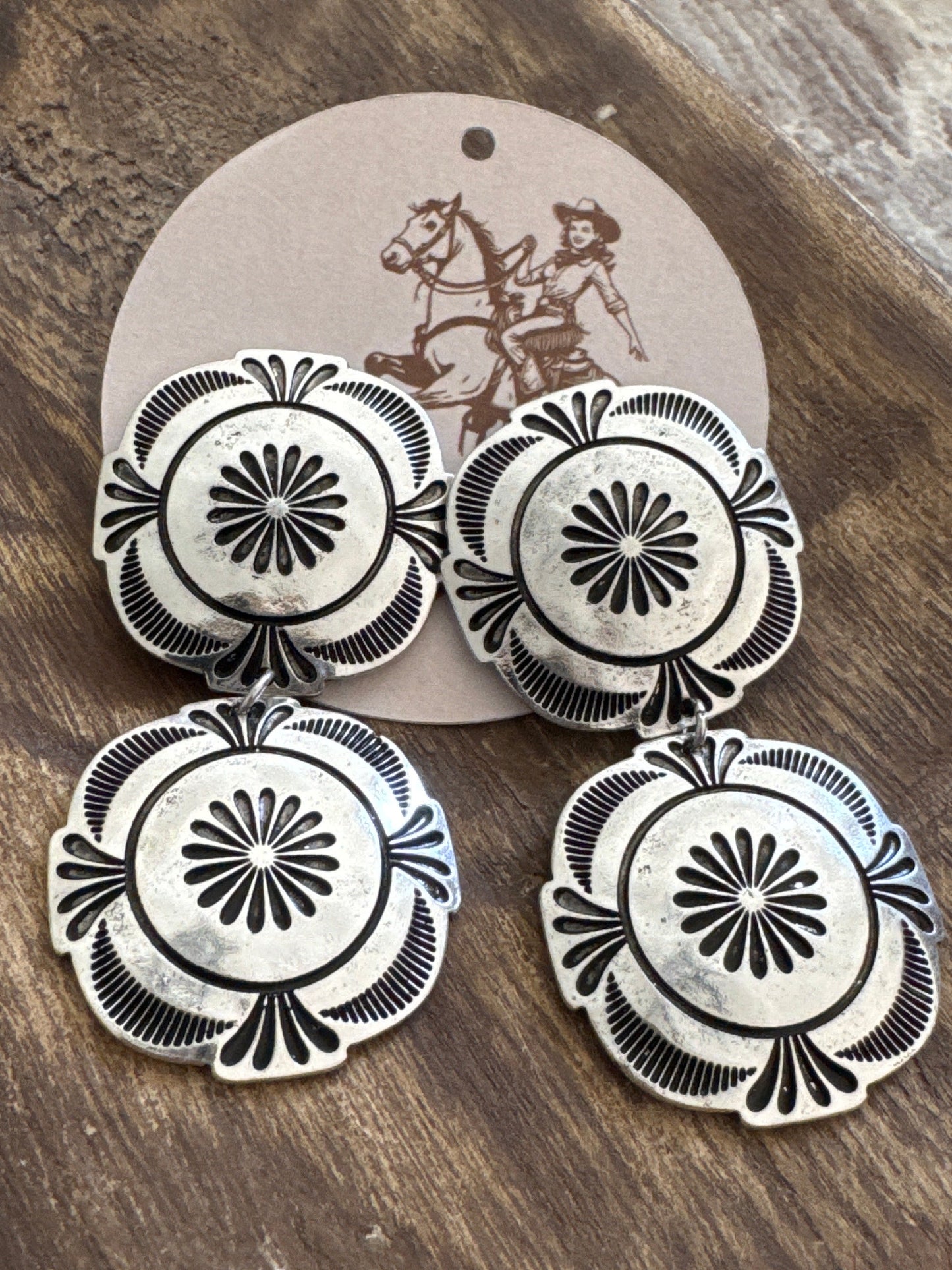Floral Concho Earrings