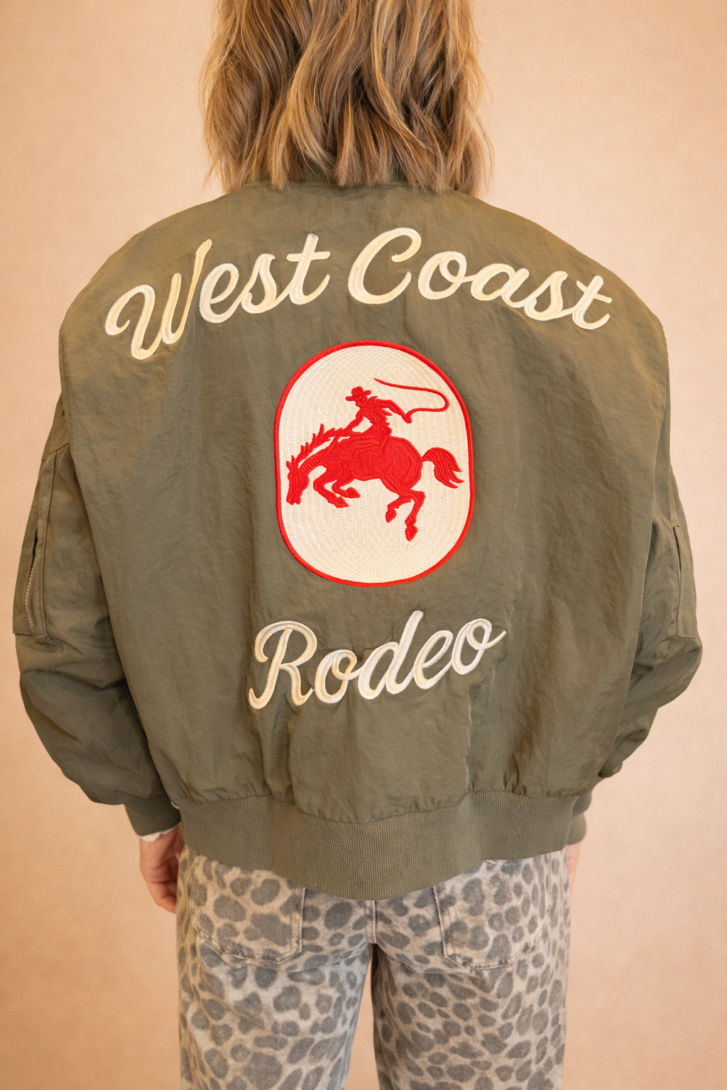 Olive West Coast Rodeo Bomber Jacket