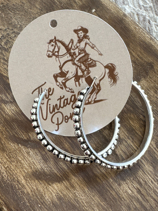Small Silver Bubble Hoop