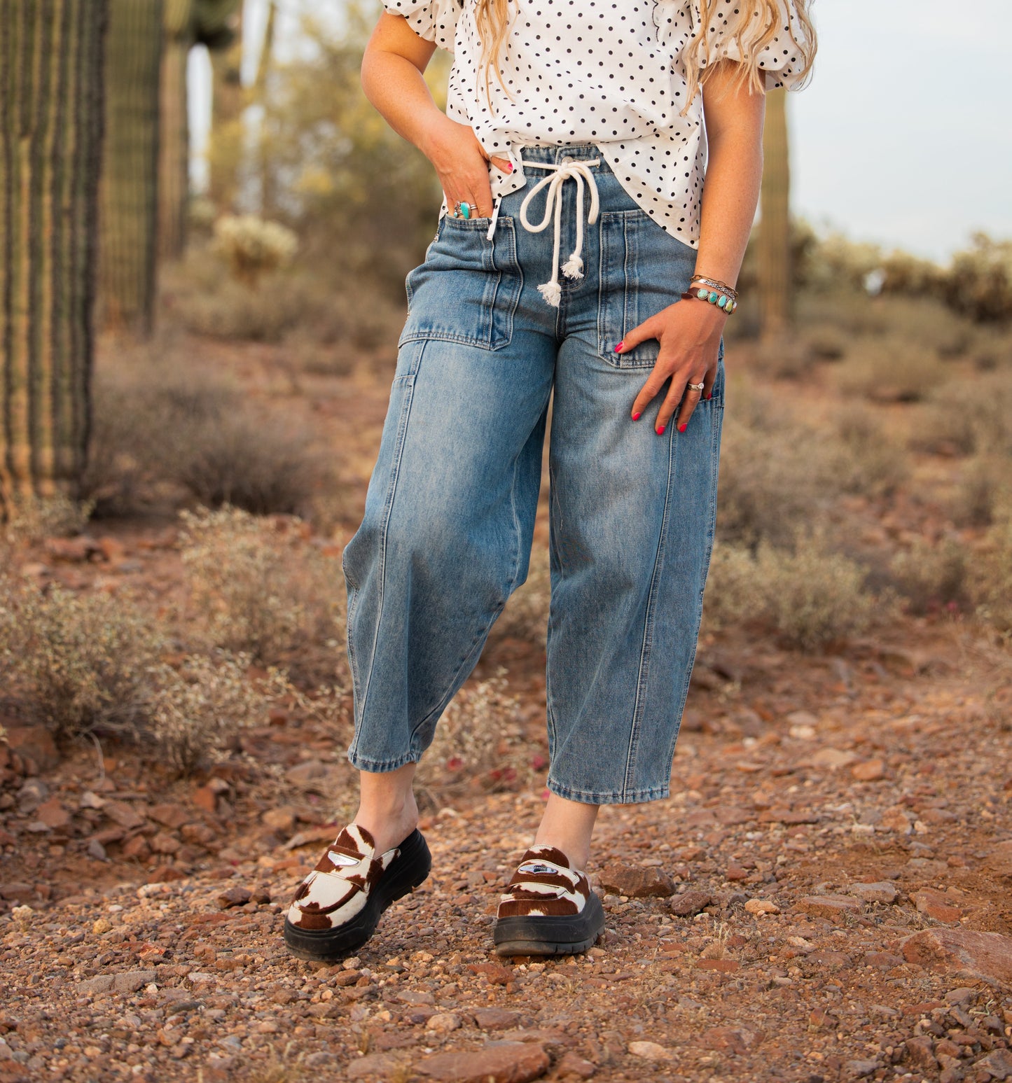 Denim Barrel Jeans