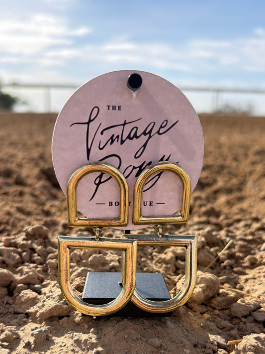 Gold- Classy Cowgirl Earrings