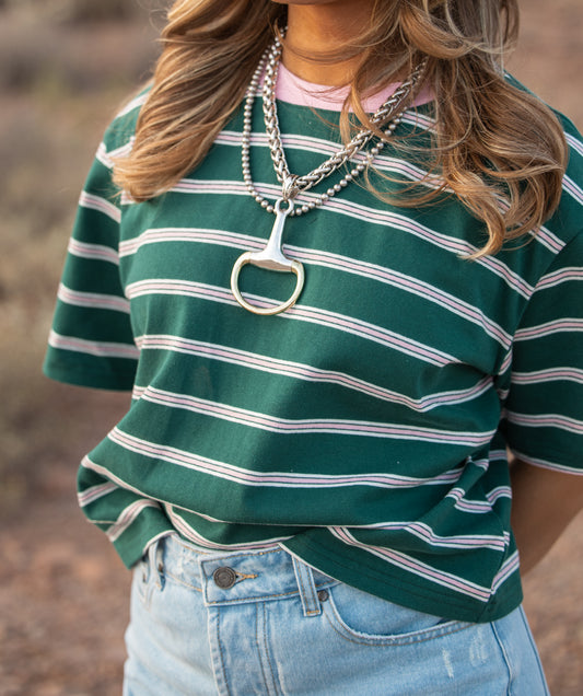 Green Striped Shirt