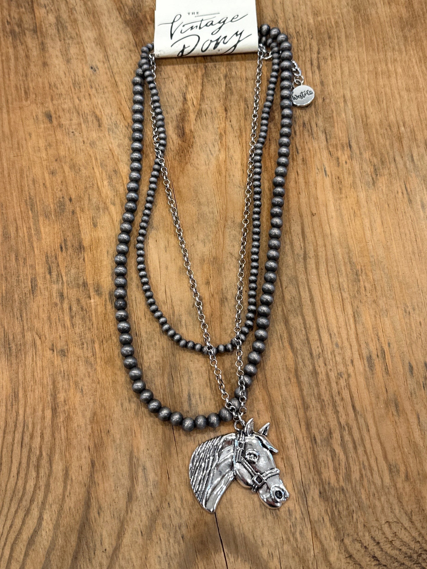 Silver Horsehead Necklace