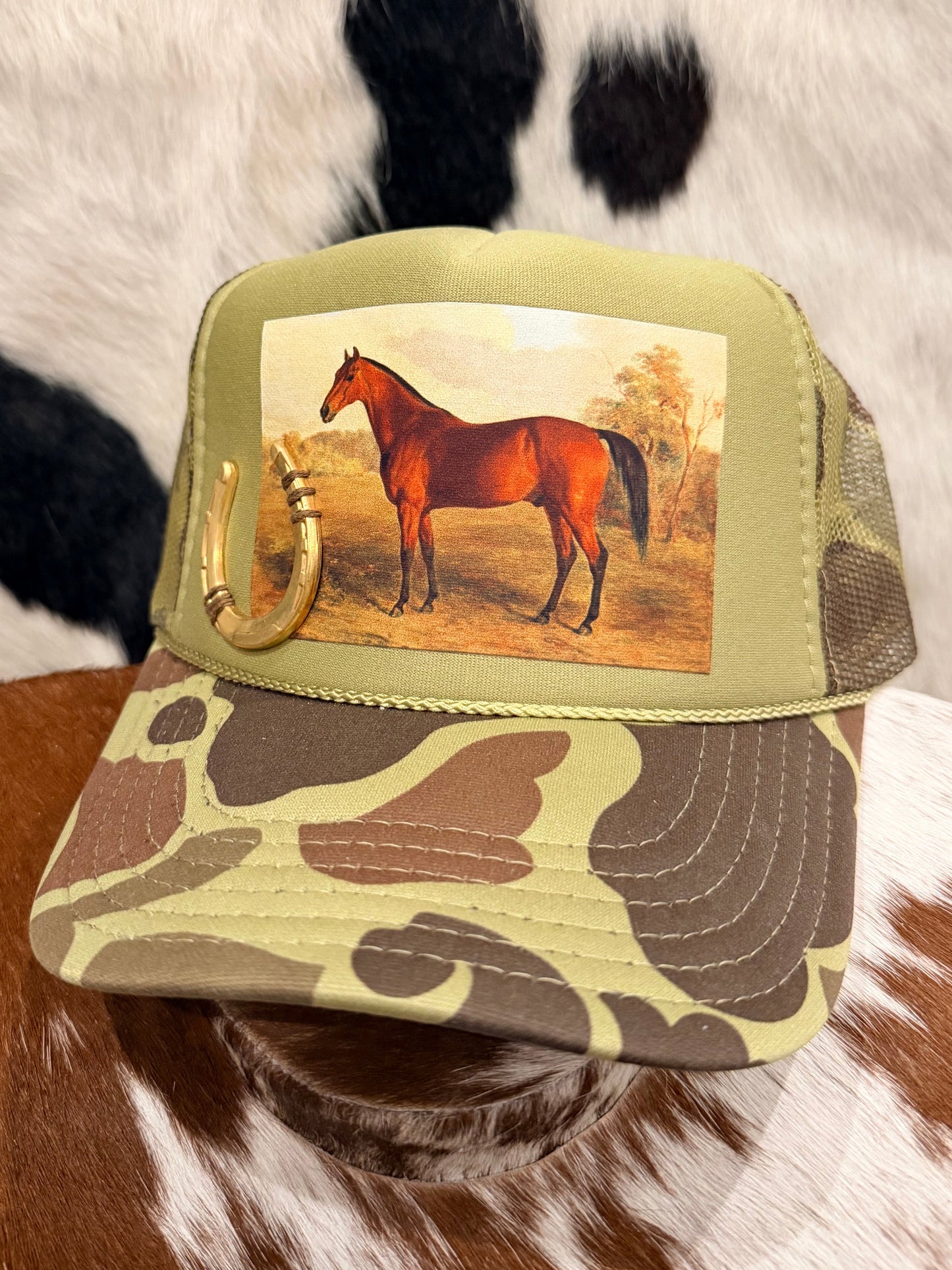 Camo Horse / Horseshoe Hat