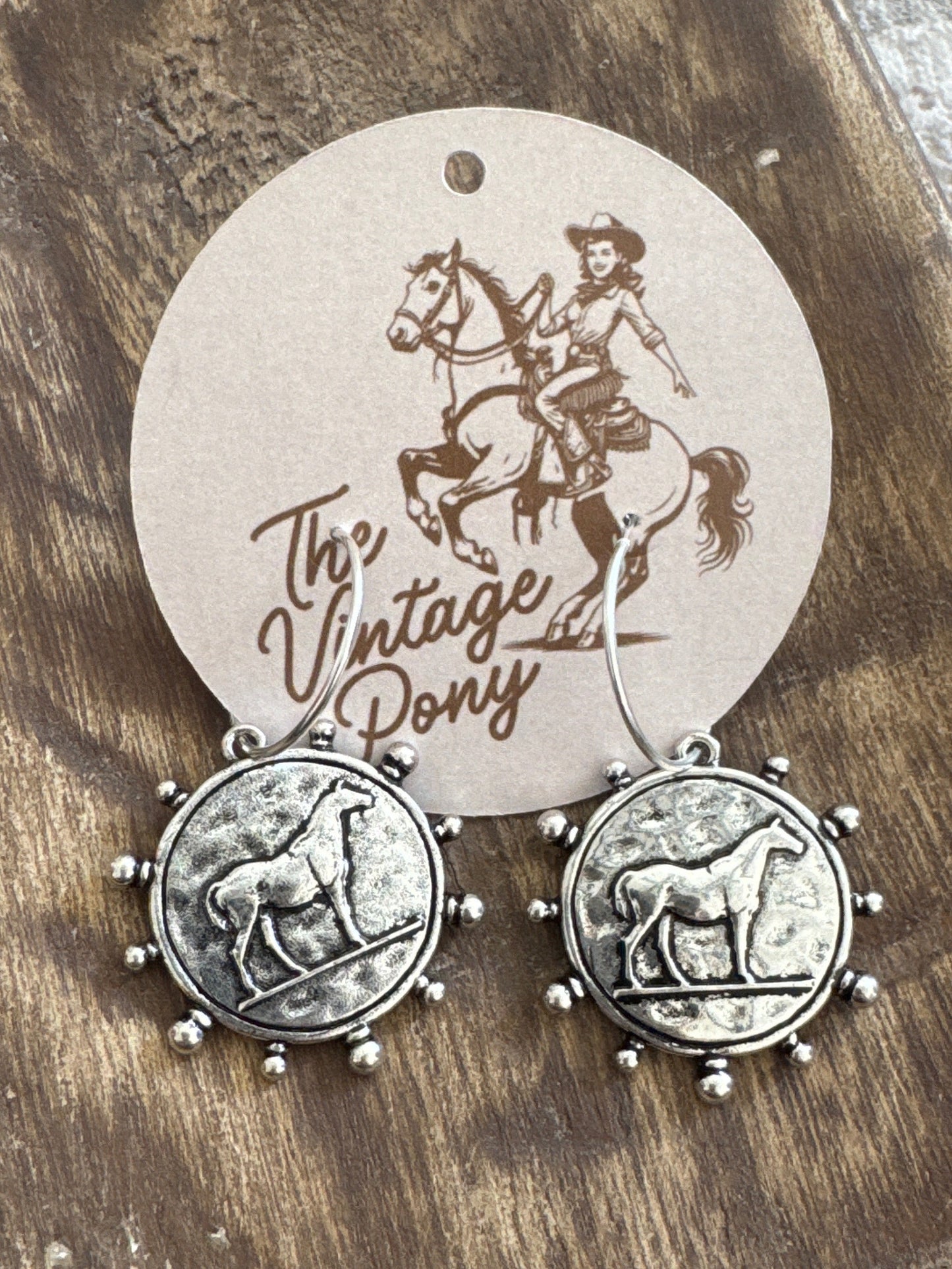Horse Coin Earrings