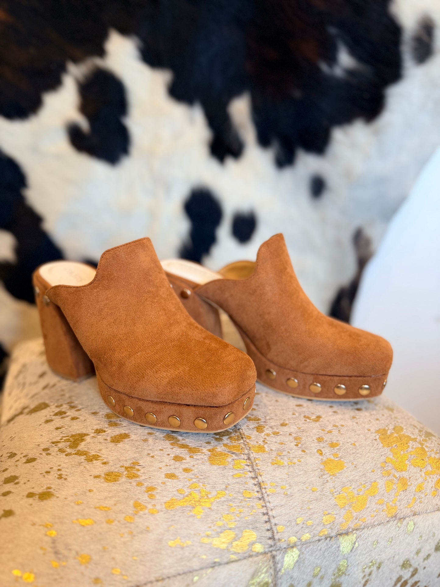 Caramel Platform Clog Mule