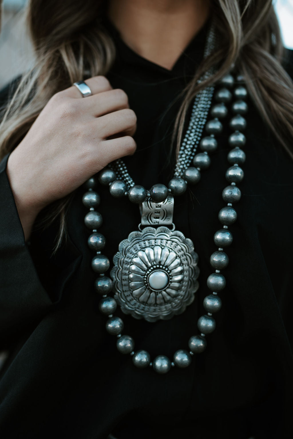 Silver Chain with Pearl Pendant