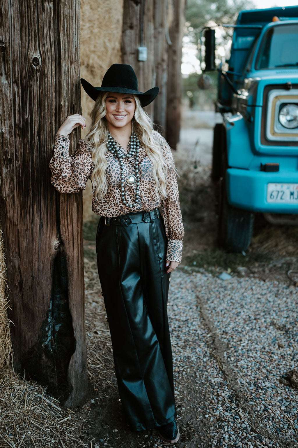 Black Faux Leather Pants