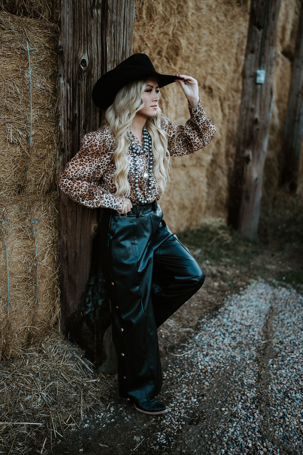 Leopard Button Up Top