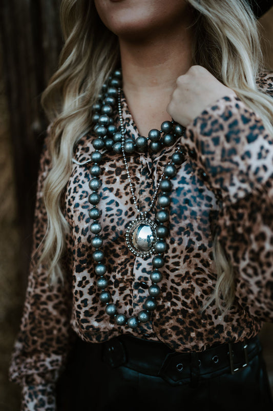 Silver Concho Necklace
