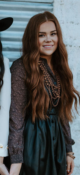 Sheer Vintage Button Down Top