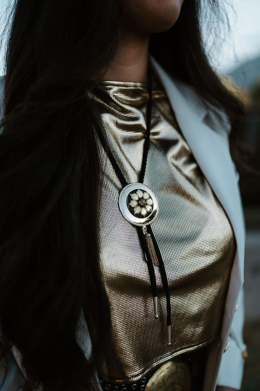 Gold Vintage Concho Bolo