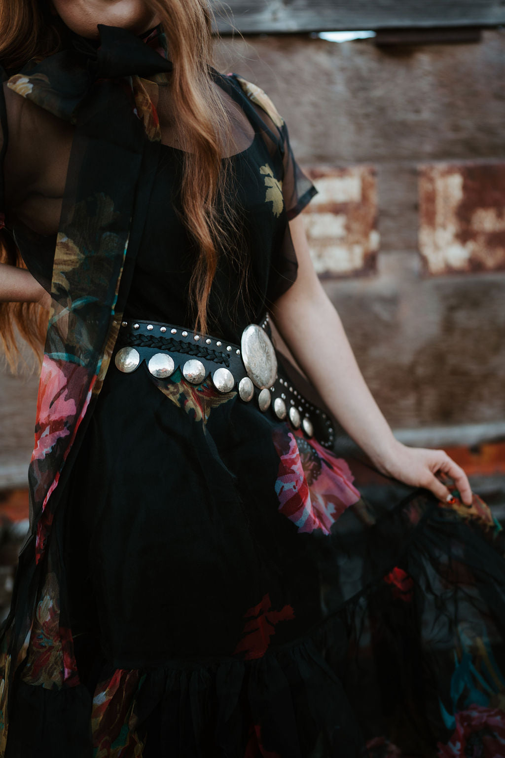 Sheer Vintage Floral Dress