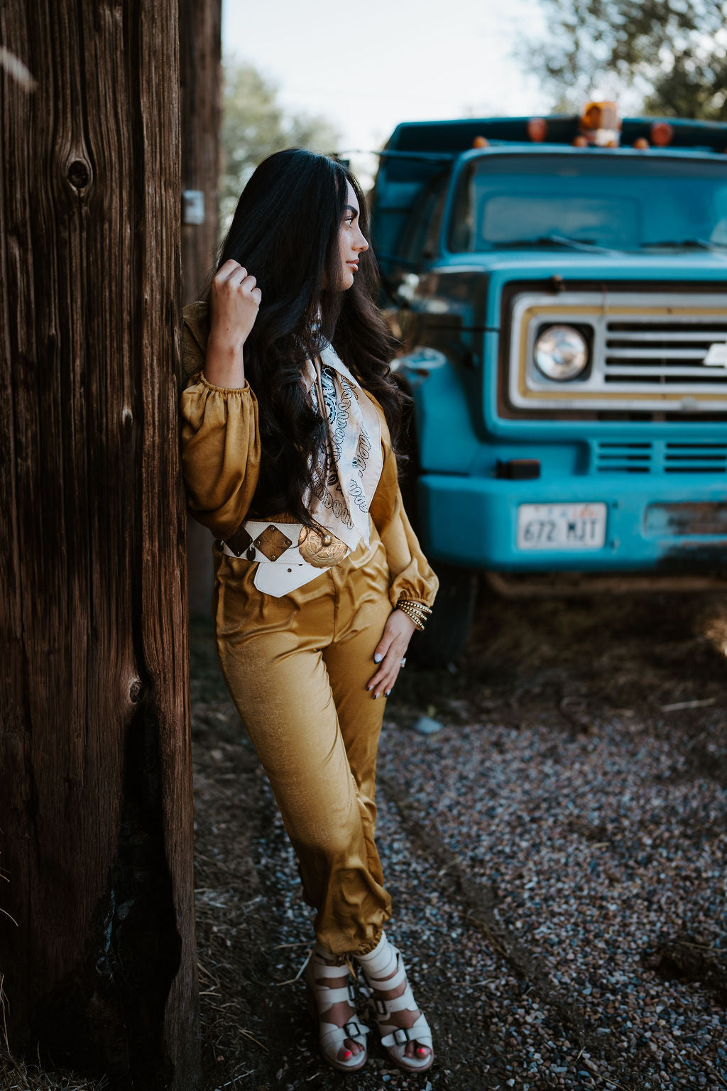 Gold Satin Jumpsuit